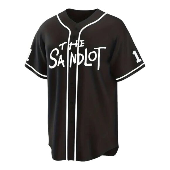 Sandlot Baseball Jersey Yeah-Yeah #11 Black Stitched Men's - Picture 2 of 5